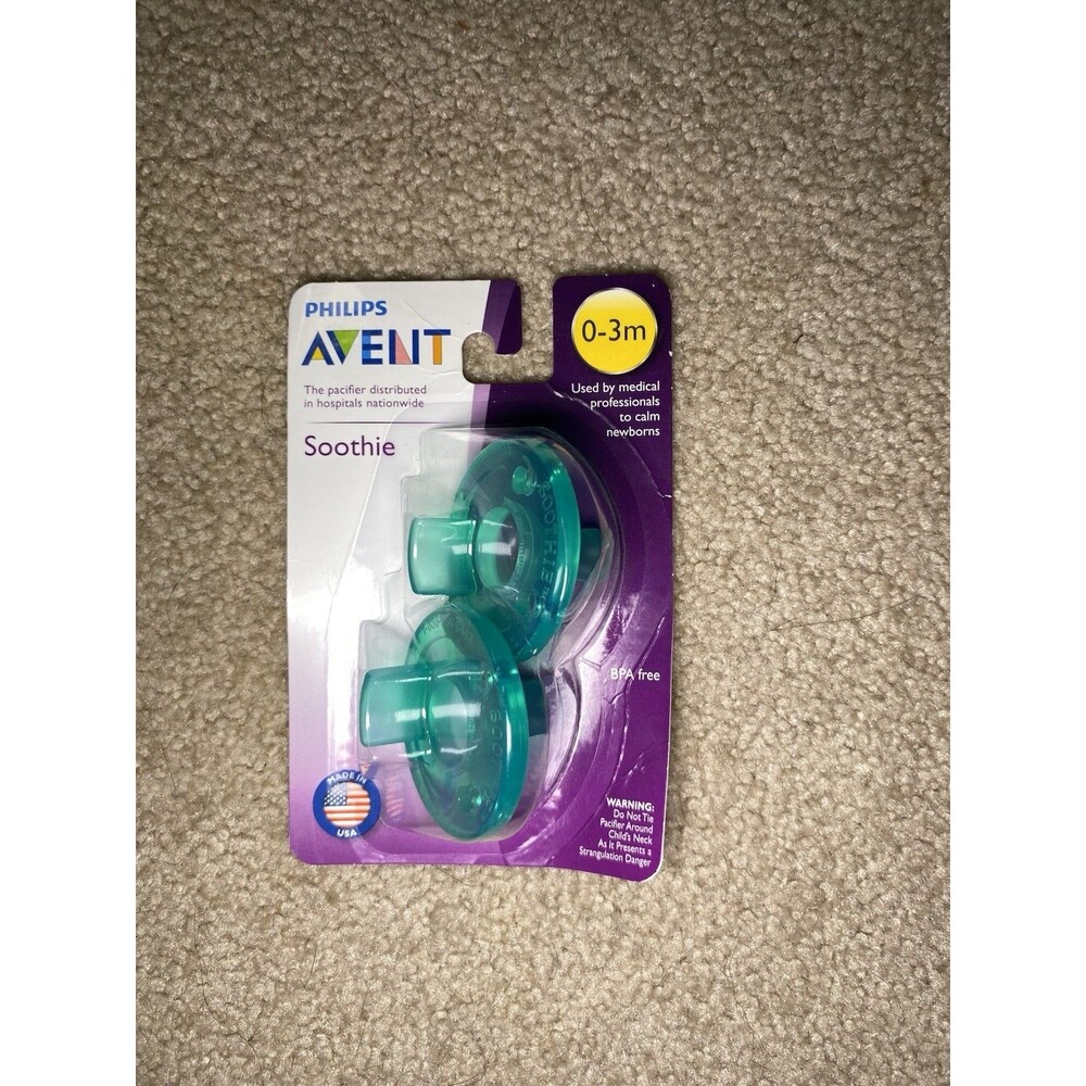 NEW Philips Avent Soothie Pacifiers 0-3m Teal 2-Pack SCF190/01